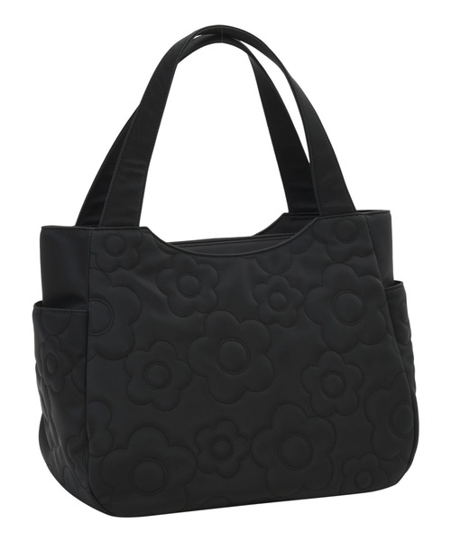 新品タグ付 MARY QUANT デイジー ナイロントートバッグ 多収納 黒 MARY QUANT（マリークヮント） トートバッグ マリークワント デイジー