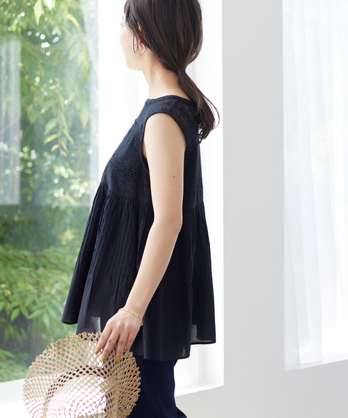 SLOBE IENA（スローブイエナ） シャツ ブラウス レースピンタック