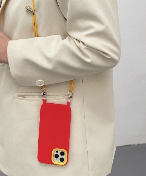 モバイルケース Maison Club バイカラー ドローコード ショルダーiphoneケース Iphone12 Iphone13 Scch0 Zozotown Yahoo 店 通販 Yahoo ショッピング