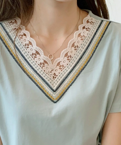 mame人気刺繍レースTシャツ｜ミントカラー 4．1oz ドライアスレチックTシャツ ＜アダルト＞ 5900－01