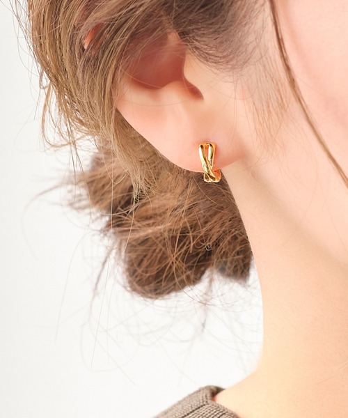 Phoebe ピアス 「WEB限定」ワンタッチクロッシングピアス/フープ