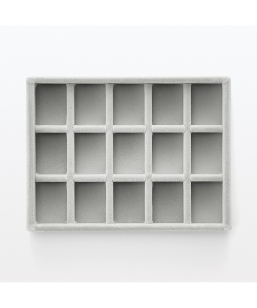 無印良品（MUJI） 収納 重なるベロアケース格子 アクリルケース用 約幅