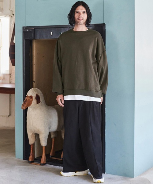 トレーナー スウェット 「ADAMPATEK/アダムパテック」looose crewneck sweat / ルーズクルーネックスエット レディース ADAM PATEK トレーナー スウェット ADAMPATEK/looose crewneck