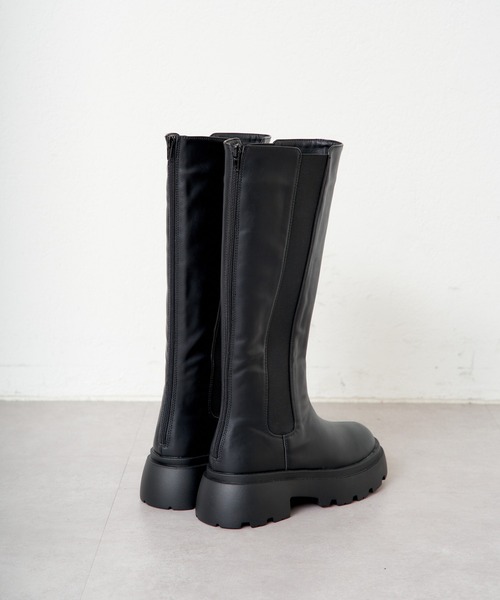 Chico（チコ） ブーツ 厚底サイドゴアロングブーツ レディース