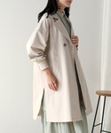 トレンチコート コート ニット切替トレンチコー...の詳細画像4