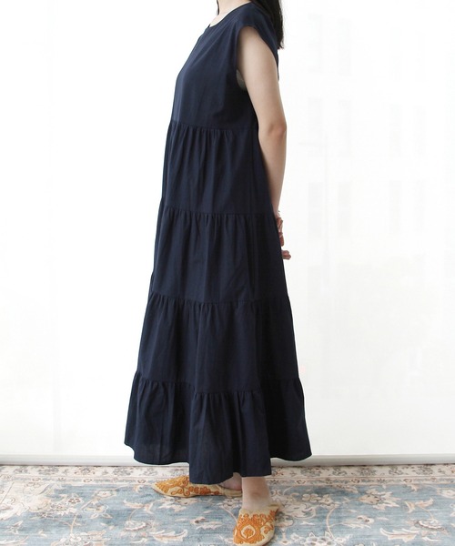 【SinceThen】フレンチ 高級感 パフ マキシ丈 ワンピース ドレス SinceThen】フレンチ 高級感 パフ マキシ丈 ワンピース ドレス