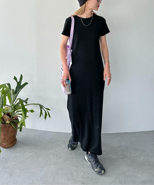 feepur ワンピース 「TALL/2Tサイズあり」カットリブハーフ