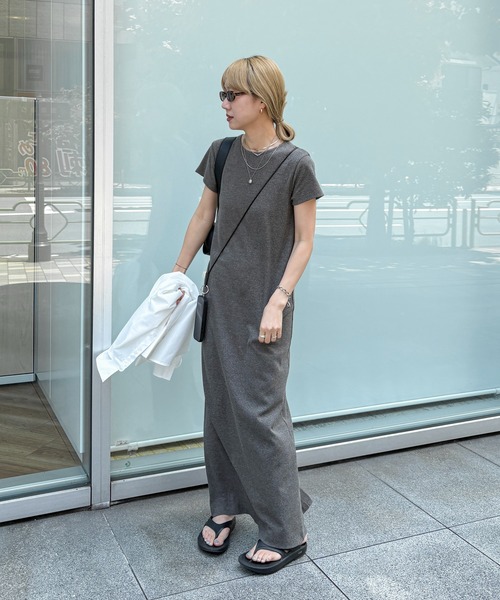 feepur ワンピース 「TALL/2Tサイズあり」カットリブハーフ