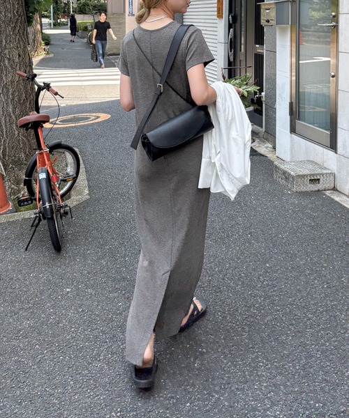 feepur ワンピース 「TALL/2Tサイズあり」カットリブハーフ