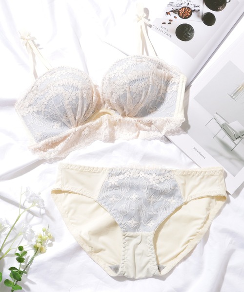 Lace Ladies ブラジャー ショーツセット アンダーフリル カット