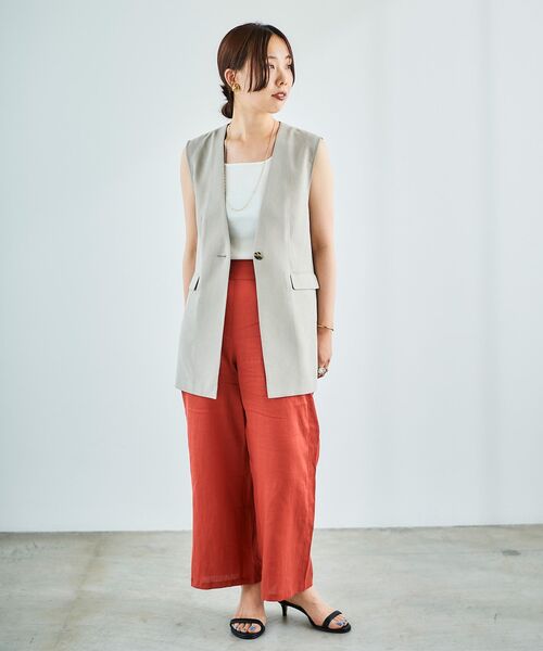 新品未使用　完売品　le.coeur blanc リネンライクツイルベスト le.coeur blanc｜リネンライクツイルベスト | Rakuten Fashion