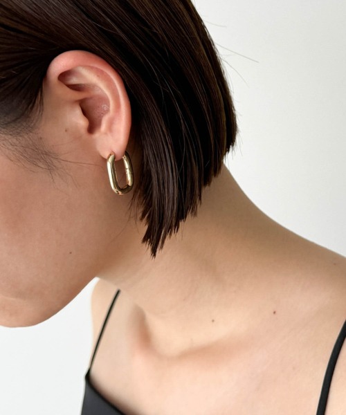 CANAL JEAN（キャナルジーン） ピアス Pt レクタングルピアス middle