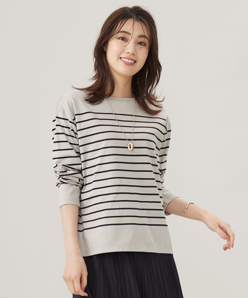 tシャツ バスクボーダー カットソー レディース : ZOZOTOWN