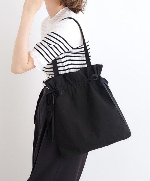 grove（グローブ） トートバッグ サイドリボンギャザーナイロントート