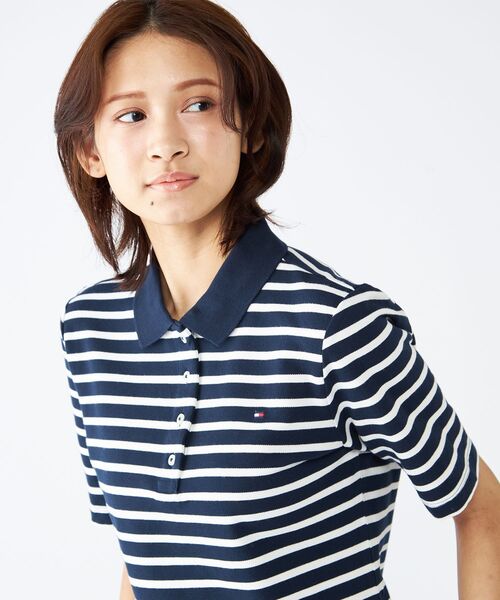 レナ ショートスリーブ ポロシャツ F8684 TOMMY HILFIGER ポロシャツ ポロ レギュラーカラーピケショート