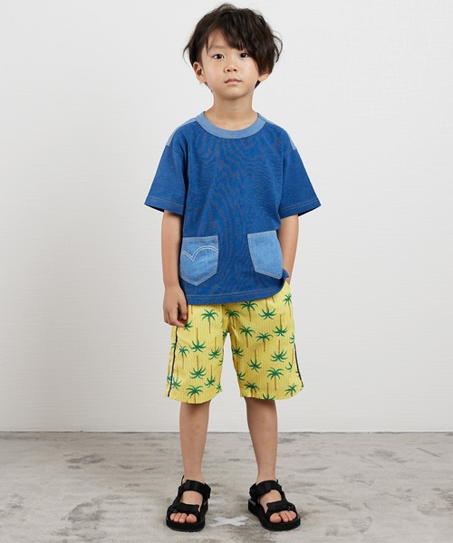 DILASH パンツ ヤシの木柄ハーフパンツ キッズ 子供服 男の子