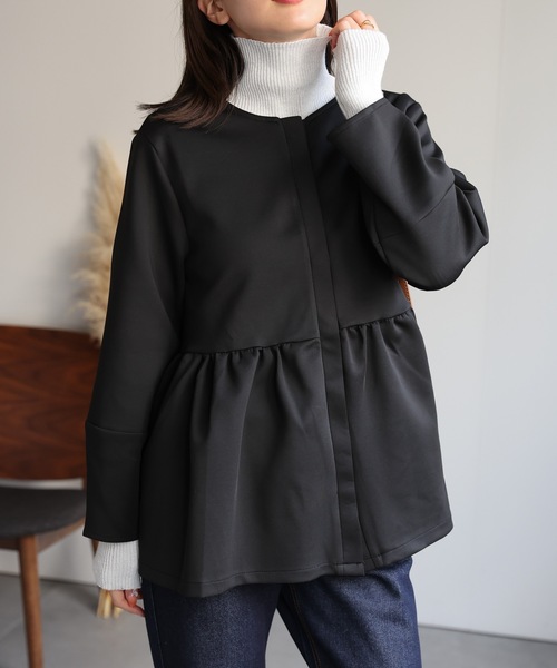 sakishimatokyo ジャケット ノーカラージャケット 比翼ノーカラー