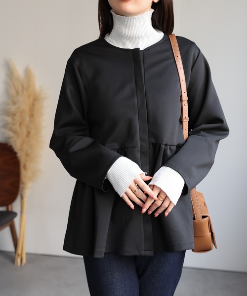 sakishimatokyo ジャケット ノーカラージャケット 比翼ノーカラー