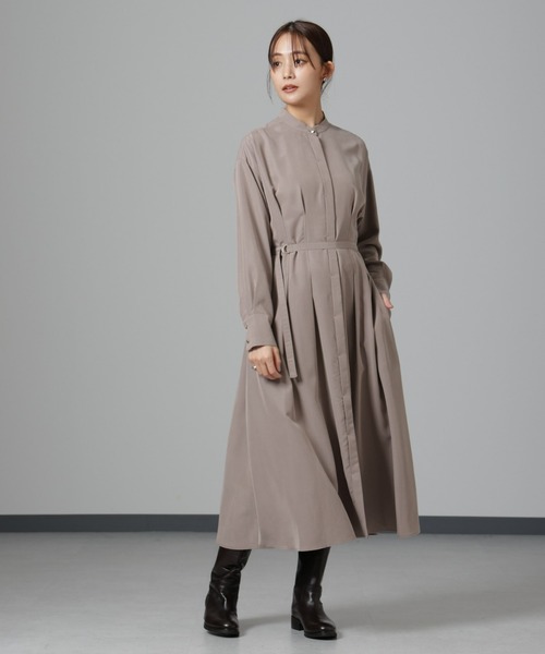 NANO universe（ナノ・ユニバース） シャツワンピース モダールピーチ