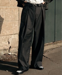 Bleme スラックス ウエストデザイン クラシック ルーズミリタリー