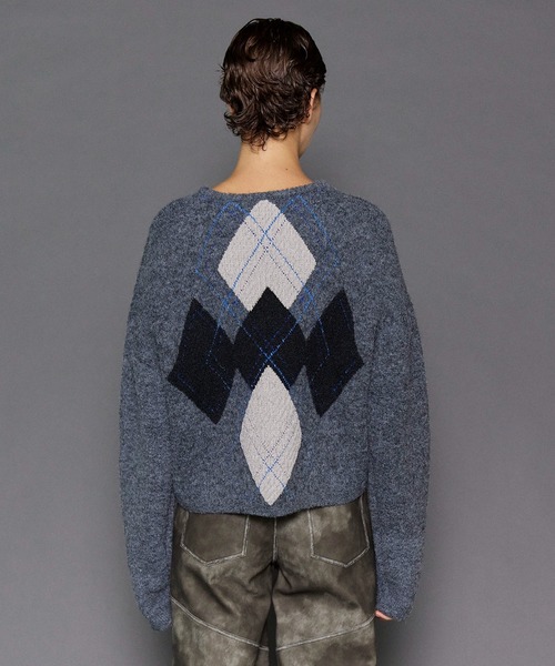 MAISON SPECIAL ニット セーター Argyle Knit Tops/アーガイル