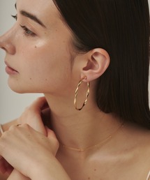 ciite' イヤリング 大ぶりねじれフープイヤリング (両耳用) レディース