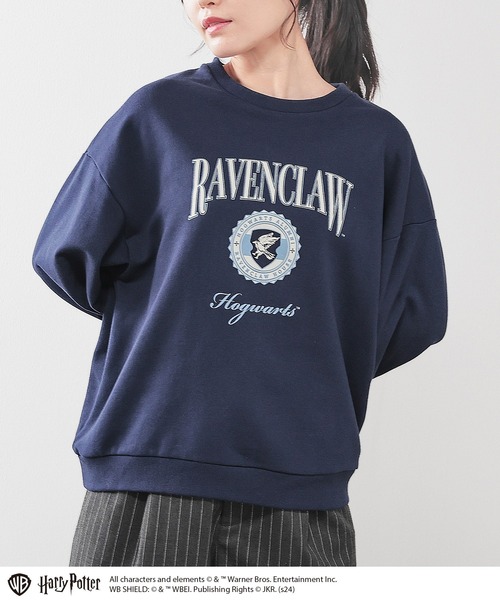 (ハリー・ポッター) Harry Potter オフィシャル商品 レディース ハッフルパフ トレーナー ロゴ 長袖 トップス BI2027 ハリーポッター ファッション（レディーストップス