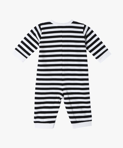 ベビー服 ロンパース ベビー 細ボーダー コットン ノースリーブ コンビネゾン_2