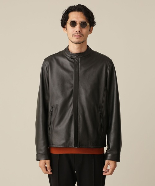 NANO universe（ナノ・ユニバース） レザーブルゾン L ブラック メンズ