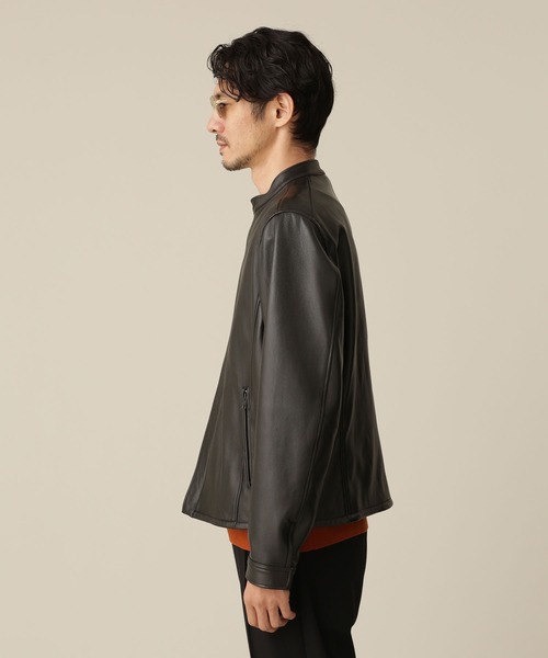 NANO universe（ナノ・ユニバース） レザーブルゾン L ブラック メンズ