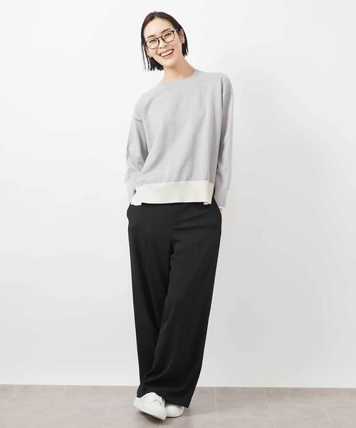 ツイル素材 美ライン ワイドパンツ MAISON SPECIAL（メゾンスペシャル）の「《UNISEX》Side Line