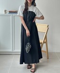 ワンピース 半袖 「S-XL展開」ハーフジップ...の詳細画像1