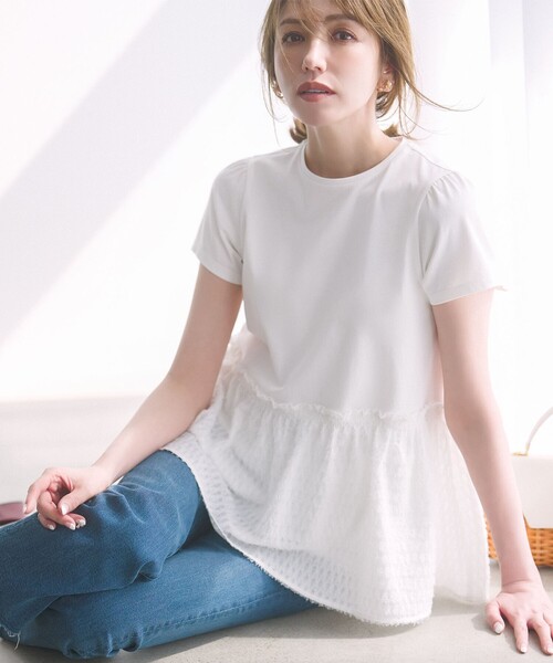 tシャツ プライスフレア華感 カットソー レディース