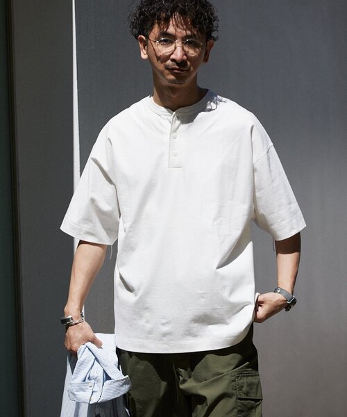 Healthknit tシャツ / ヘルスニット 別注 ヘンリーネックTシャツ
