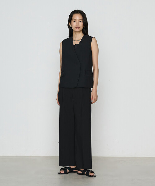 COMME CA ベスト ジレ クリアウーリー レディース : ZOZOTOWN