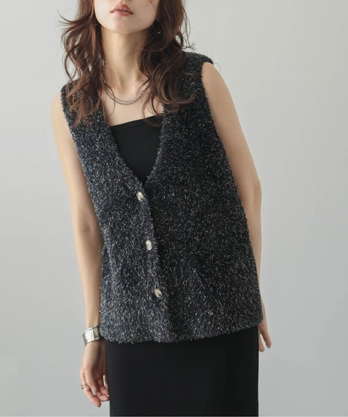 Lajour ニットベスト フリー ブラック レディース : ZOZOTOWN Yahoo!店