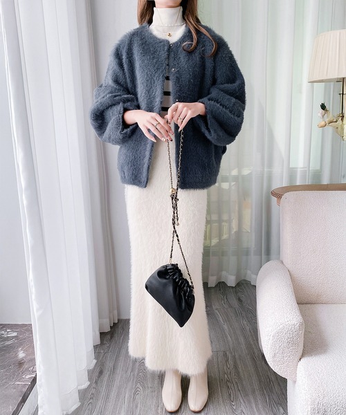 by LEGNA」 ニットカーディガン - アイボリー レディース : ZOZOTOWN