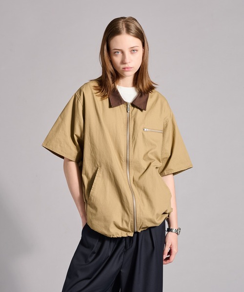 WETTEMPT シャツ ZIP TWILL HALF SLEEVE BLOUSON / ジップツイルハーフ