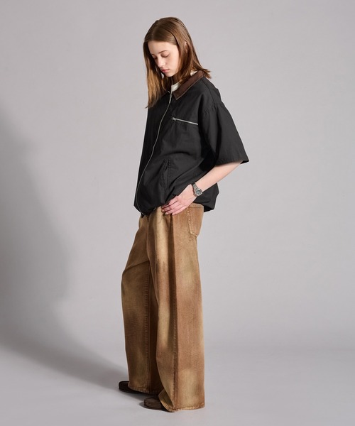 WETTEMPT シャツ ZIP TWILL HALF SLEEVE BLOUSON / ジップツイルハーフ