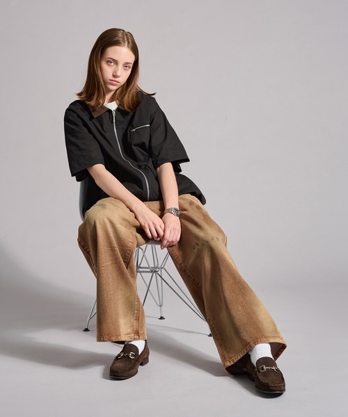 超特価SALE開催！ ZIP シャツ WETTEMPT TWILL ジップツイル / BLOUSON SLEEVE HALF トートバッグ