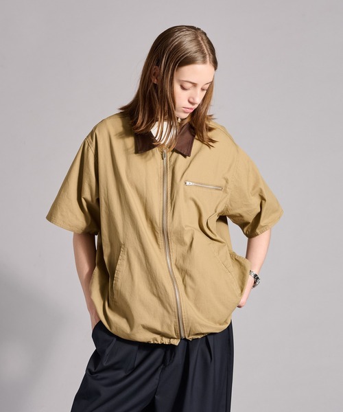 WETTEMPT シャツ ZIP TWILL HALF SLEEVE BLOUSON / ジップツイルハーフ