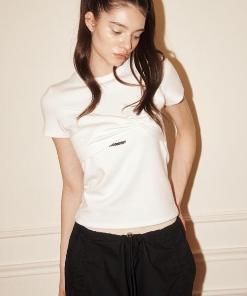 tシャツ 「ODDONEOUT」TWIST DRAPE STRING TOP レディース