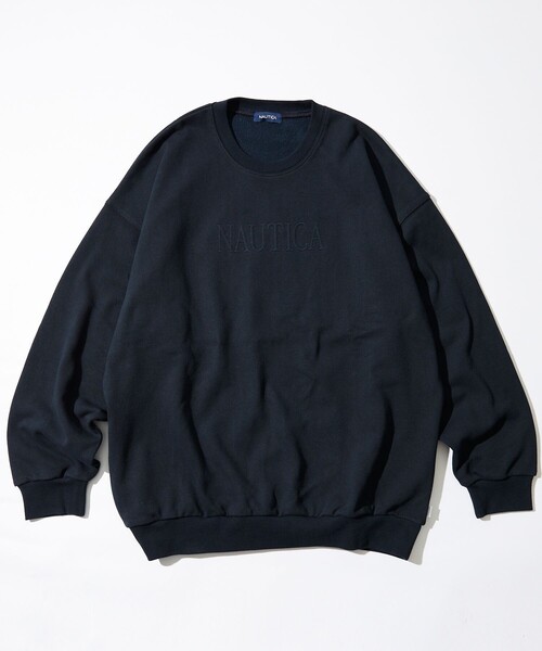 「NAUTICA」 スウェットカットソー MEDIUM ネイビー メンズ