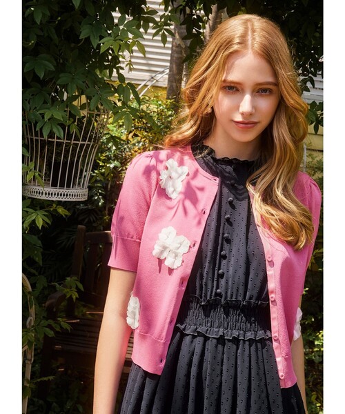 TOCCA 半袖カーディガン M TOCCA（トッカ） カーディガン 半袖 FLOWER POP 半袖カーディガン