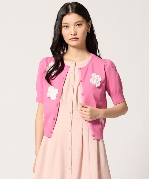 TOCCA 半袖カーディガン M TOCCA（トッカ） カーディガン 半袖 FLOWER POP 半袖カーディガン