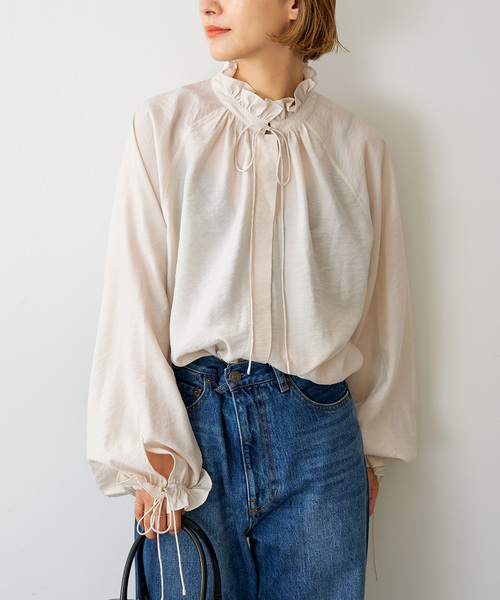 「Spick & Span」 長袖ブラウス - ベージュ レディース Spick＆Span 「Spick & Span」 長袖ブラウス - ベージュ