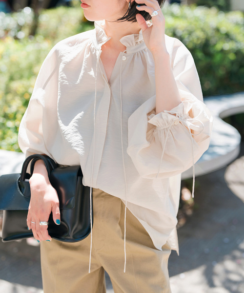 「Spick & Span」 長袖ブラウス - ベージュ レディース Spick＆Span 「Spick & Span」 長袖ブラウス - ベージュ