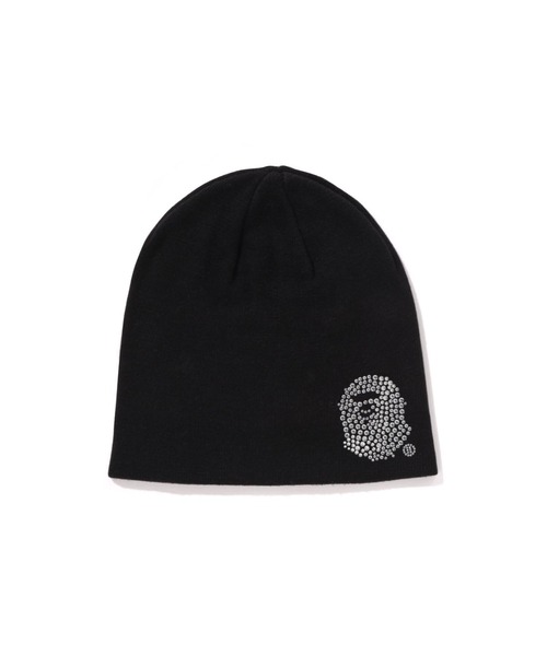 A Bathing Ape ニット帽 黒 APE BIG FACE ニット帽 ブラック black a bathing ape BAPE