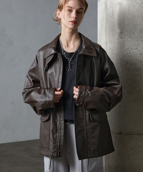 ゃ/即購入可様 SERACE ジップアップブルゾン L ブラウン メンズ : ZOZOTOWN Yahoo!店