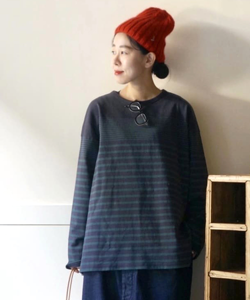 「JOURNAL STANDARD LUXE」 長袖カットソー FREE グリーン レディース